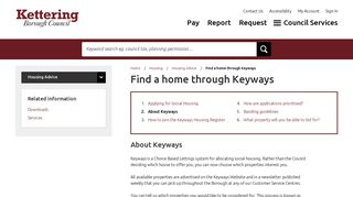 About Keyways | Find a home through Keyways | Kettering Borough ...