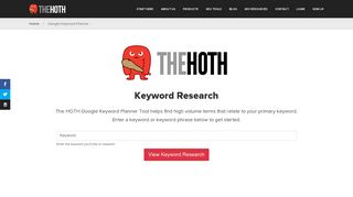 FREE Google Keyword Planner Alternative - The Hoth