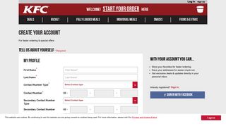 Account Registration | KFC Philippines