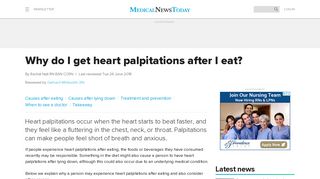 Heart palpitations after eating: Causes and when to see a doctor