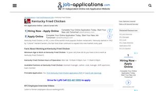 KFC Application: Jobs & Careers Online - Job-Applications.com