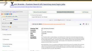 Yum! Brands - Custom Search kfc learning zone login jobs - RSSing.com