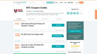KFC Coupons - Save 50% w/ Feb. 2019 Coupon & Promo Codes