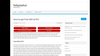 How to get Free Wifi at KFC - Tellpizzahut - Pizza Hut Survey