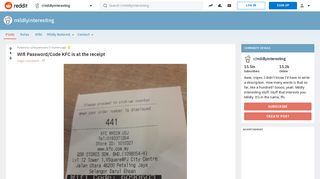 Wifi Password/Code KFC is at the receipt : mildlyinteresting - Reddit