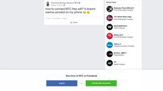 how to connect KFC free wifi? It doesnt... - Fortunate Montego Dlamini ...
