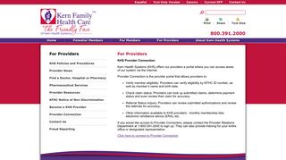 Kern Family Health Care: For Providers