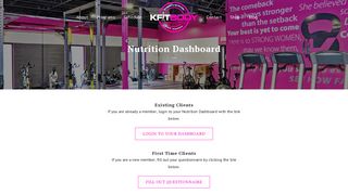 KFIT Body | Nutrition Dashboard