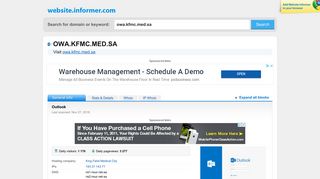 owa.kfmc.med.sa at Website Informer. Outlook. Visit Owa Kfmc.