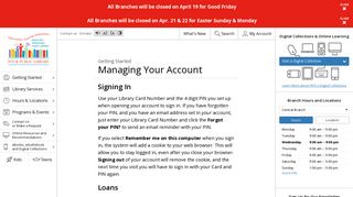 Managing Your Account | Kingston Frontenac Public Library