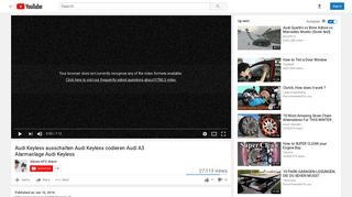 Audi Keyless ausschalten Audi Keyless codieren Audi A3 ... - YouTube