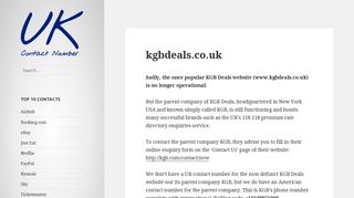 kgbdeals.co.uk – UK Contact Number