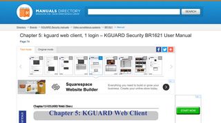 Chapter 5: kguard web client, 1 login | KGUARD Security BR1621 ...