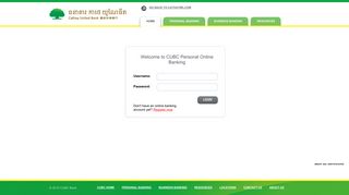 Welcome to CUBC Personal Online Banking - Login Page
