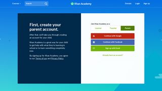 Sign Up | Khan Academy