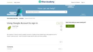 Using Google Account to sign in – Khan Academy Help Center