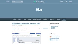 Share your Khan Academy badges on Facebook in style | Khan ...