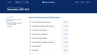 Geometry 203-212 | MAP Recommended Practice | Khan Academy