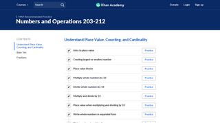 Numbers and Operations 203-212 | MAP ... - Khan Academy