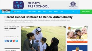 Parent-School Contract To Renew Automatically