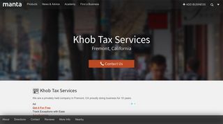 Khob Tax Services Fremont CA, 94536 – Manta.com