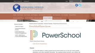 PowerSchool Parent Access - Kokomo School Corporation