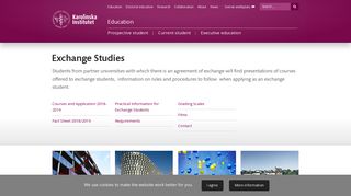 Exchange Studies | Education | Karolinska Institutet