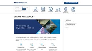 Create an Account - Hyundai Motor Finance