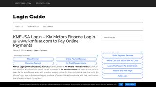 KMFUSA Login - Kia Motors Finance Login @ www.kmfusa.com