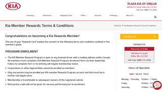 Kia Member Rewards Terms & Conditions - Orillia Kia