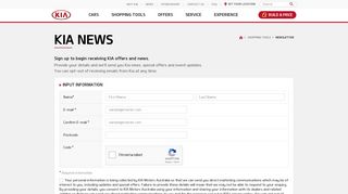 Subscribe to Kia | Receive Offers and News | Kia Australia