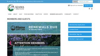 Members and Guests | Kiama Golf Club