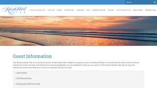 The Kiawah Island Club Guest Information Home