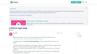Kibana login page - Kibana - Discuss the Elastic Stack