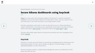 Secure kibana dashboards using keycloak