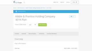Kibble & Prentice Holding Company 401K Plan | 2006 Form 5500 by ...