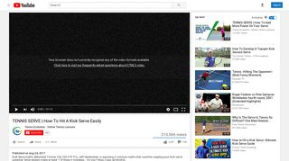 TENNIS SERVE | How To Hit A Kick Serve Easily - YouTube