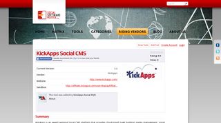 Social Software Matrix - KickApps Social CMS