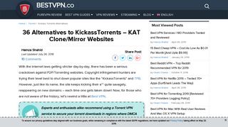 36 Alternatives to KickassTorrents – KAT Clone/Mirror Websites