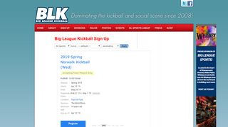 Big League Kickball Sign Up