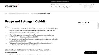 Usage and Settings - Kickbit | Verizon Wireless