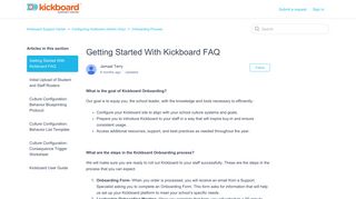 Getting Started With Kickboard FAQ – Kickboard Support Center