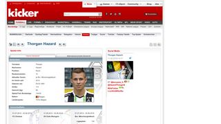 Thorgan Hazard - Bor. Mönchengladbach - Bundesliga: alle ... - Kicker