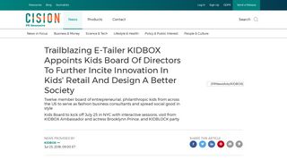 Trailblazing E-Tailer KIDBOX Appoints Kids Board Of Directors To ...