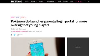 Pokémon Go launches parental login portal for more oversight of ...