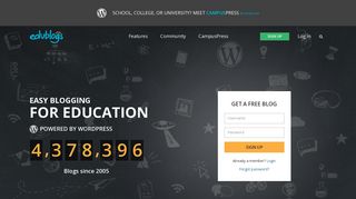 Edublogs – free blogs for education - Blogs and websites for teachers ...