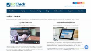 Mobile Check-In - KidCheck