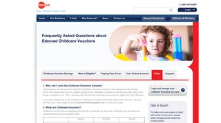 Edenred Childcare Vouchers Parent FAQs