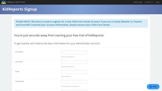 Administration - KidReports Admin Portal