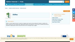 Better Internet for Kids - Guide to online services: KidRex